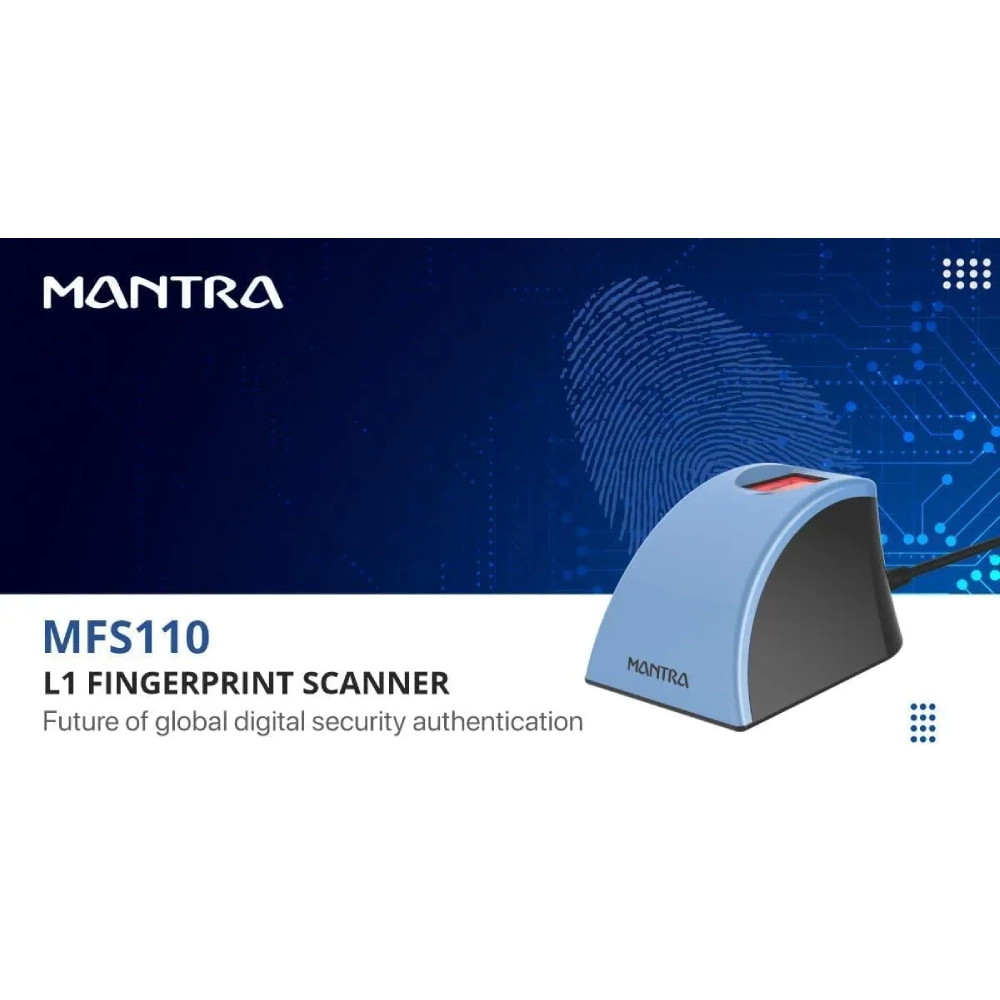 Mantra Finger Print Scanner For Aadhar MFS110 L1 view 3